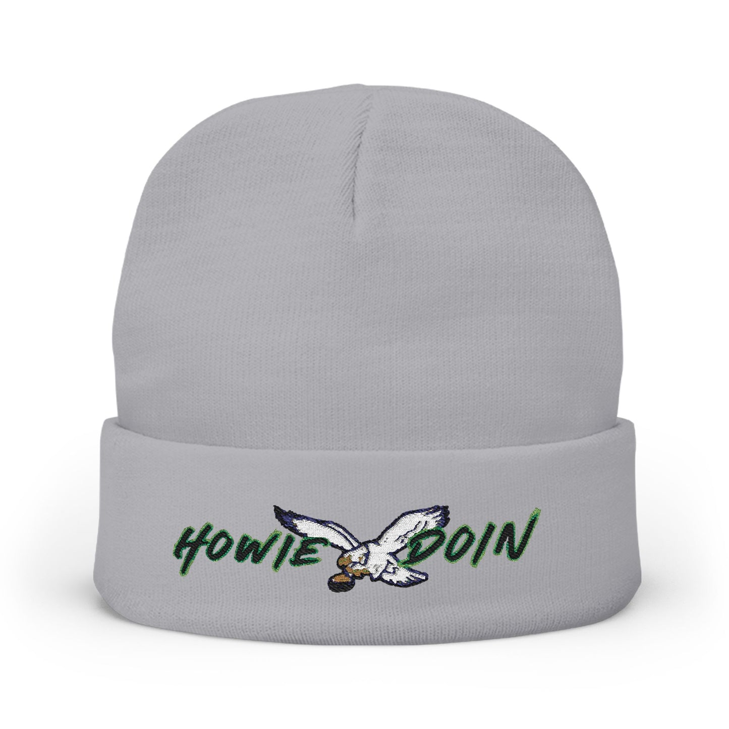 Embroidered 'Howie Doin'  Knit Beanie – Coastal Winter Hat