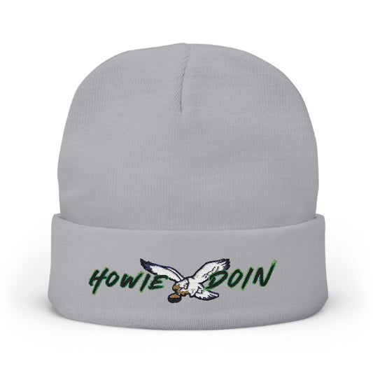 Embroidered 'Howie Doin'  Knit Beanie – Coastal Winter Hat