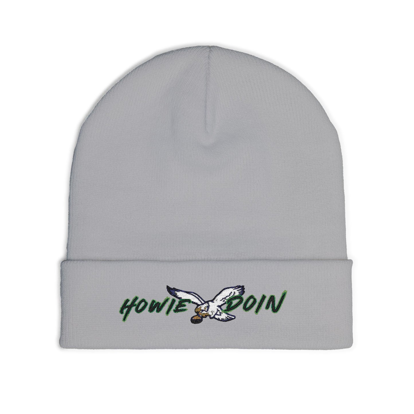 Embroidered 'Howie Doin'  Knit Beanie – Coastal Winter Hat